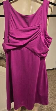 Athleta Tangelo Twist Front Lycra Sport Dress in magenta/purple. Size Medium